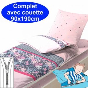 Couchage avec couette 90x190 Lucile