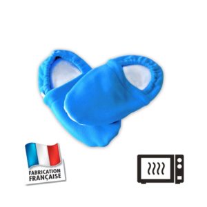 Chaussons bouillottes bleus