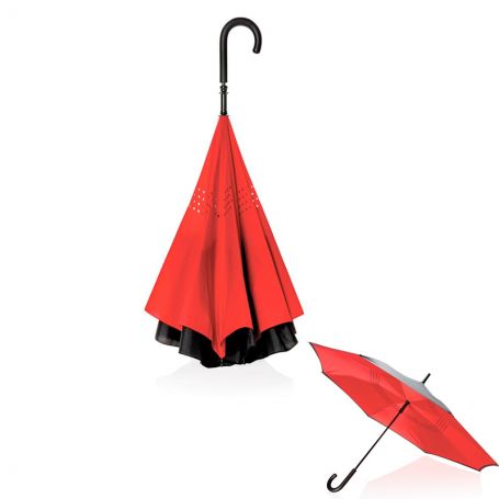 Parapluie pliage inversé - Rouge