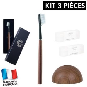 Kit brosse à dents durable noyer