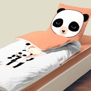 Couchage avec couette 90x190 Miss Panda