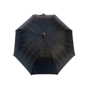 Parapluie long noir pois/rayures