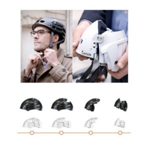 Casque vélo pliable gris