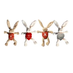 Peluche Dorlotte - lapin blanc ou brun